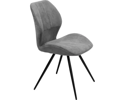 Polsterstuhl Braga Microfaser grau