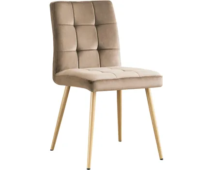 Polsterstuhl Diana Samtvelours braun