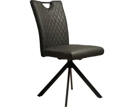 Polsterstuhl Georgia, Kunstleder anthrazit, drehbar