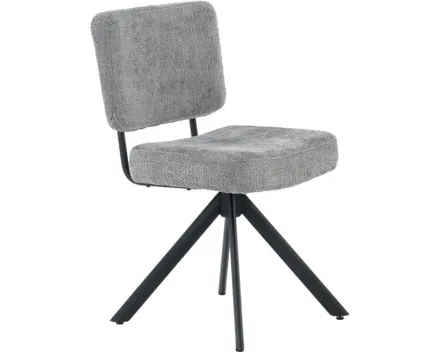 Polsterstuhl Gloria Stoff Chenille grau