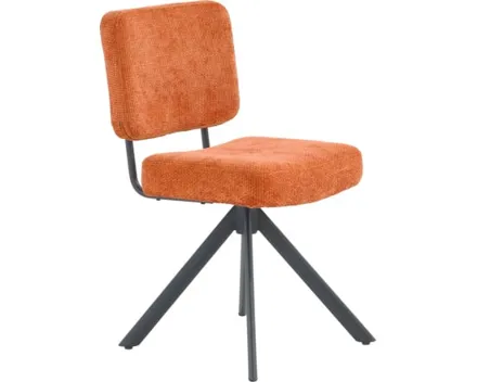 Polsterstuhl Gloria Stoff Chenille orange