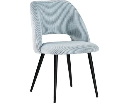 Polsterstuhl Jenny Cordstoff hellblau