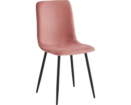 Polsterstuhl Leipzig Cord-Optik altrosa