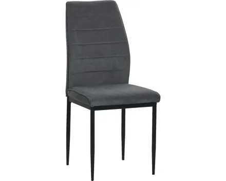 Polsterstuhl Lino Cordstoff dunkelgrau