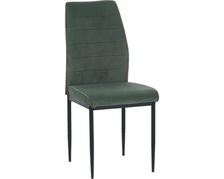 Polsterstuhl Lino Cordstoff dunkelgrün