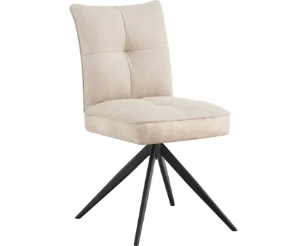 Polsterstuhl Lukas Kunstlederoptik/Stoff beige, drehbar