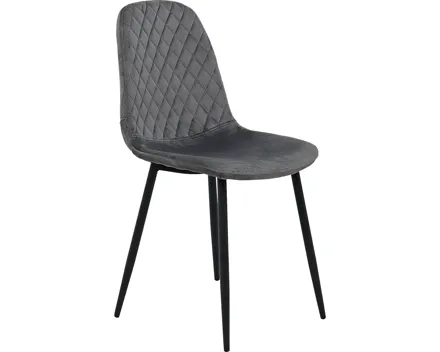 Polsterstuhl Mira Samtvelours grau