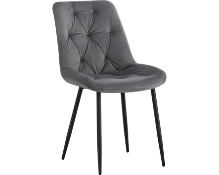 Polsterstuhl Roman Samtvelours anthrazit