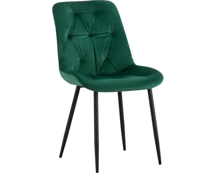 Polsterstuhl Roman Samtvelours grün