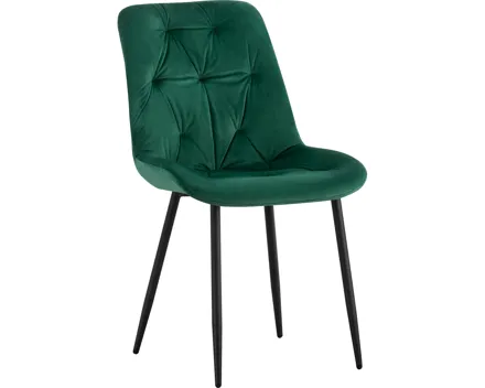 Polsterstuhl Roman Samtvelours grün