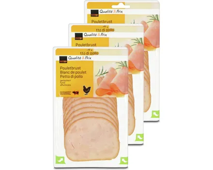 Poulet-Brust geräuchert 3x ca. 390g