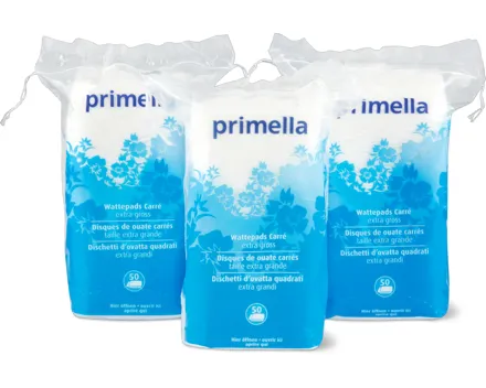 Primella- oder Bio-Wattepads sowie Primella Wattestäbchen