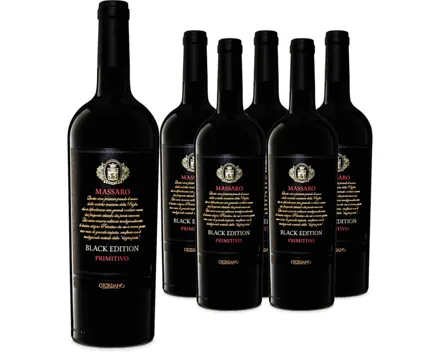 Primitivo del Salento IGP Massaro Black Edition 6x 75cl (2022) – Rotwein, Italien (0.75l)