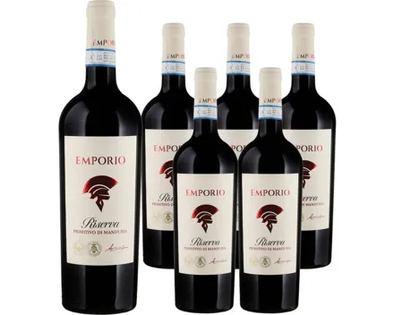 Primitivo di Manduria DOP Emporio Riserva 6x 75cl (2021) – Rotwein, Italien (0.75l)