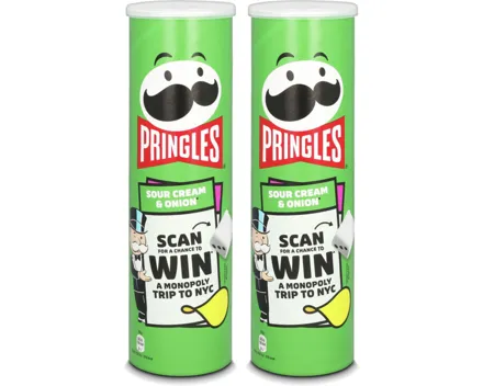 Pringles Sour Cream and Onion 2x185g