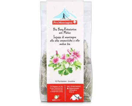Pro Montagna Bio Bergkräutertee Malve 15 Beutel