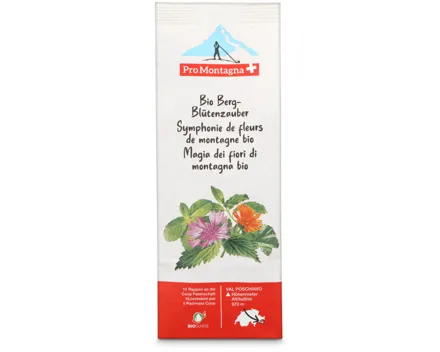 Pro Montagna Bio Tee Berg Blütenzauber offen