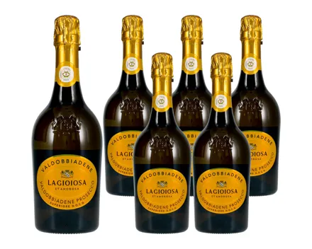 Prosecco di Valdobbiadene Docg Gioiosa Extra Dry 6x 75cl – Schaumwein, Italien (0.75l)