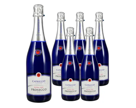 Prosecco DOC Blu Capriccio, extra dry 6x 75cl – Schaumwein, Italien (0.75l)
