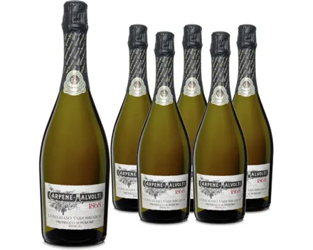 Prosecco Superiore di Valdobbiadene Conegliano Docg Carpené Malvolti, extra dry 6x 75cl – Schaumwein, Italien (0.75l)