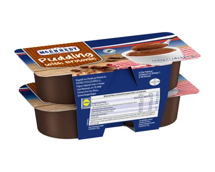 Pudding mit Brownie
