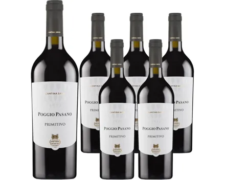 Puglia IGT Primitivo Poggio Pasano 6x 75cl (2024) – Rotwein, Italien (0.75l)