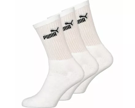 Puma Sportsocken, 3 Paar 35-38, weiss