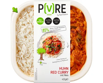 PURE Huhn Red Curry mit Reis