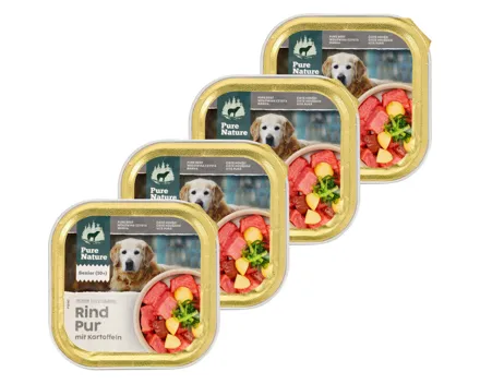 Pure Nature Hundefutter Senior Rind Pur 4x 150g