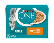 Purina ONE Adult Katzenfutter in Sauce Huhn 12x85g