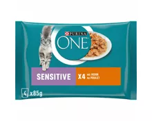 Purina ONE Katzenfutter Sensitive in Sauce Huhn 4x85g