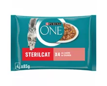 Purina ONE Katzenfutter Sterilcat in Sauce Lachs 4x85g