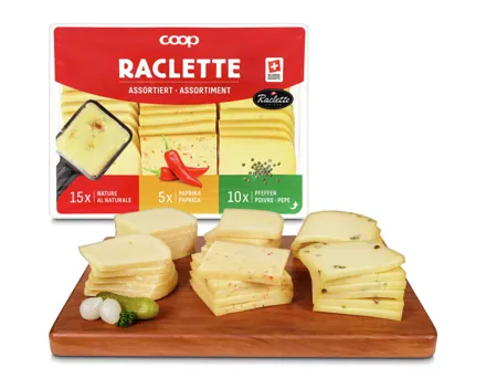 Raclette Scheiben assortiert XXL 1.2kg