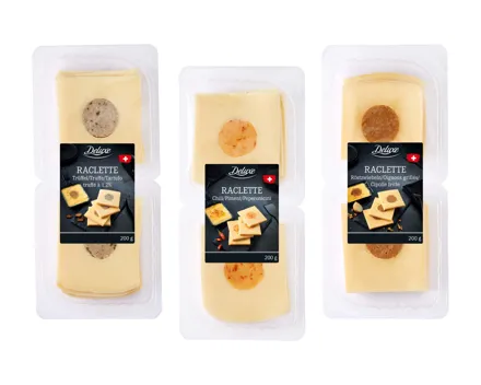 Raclette-Scheiben gefüllt