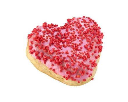 Raspberry Filled Heart Donut
