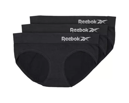 Reebok Damen-Slip Raina Seamless 3er-Pack XS, schwarz