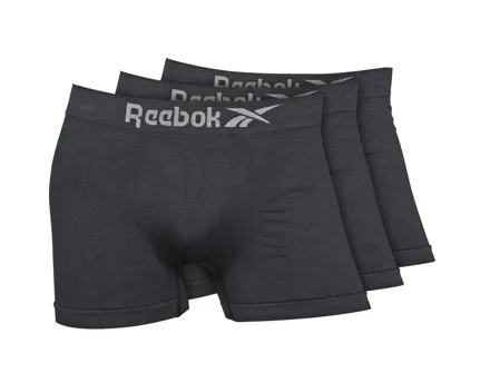 Reebok Herren-Boxershorts 3er-Pack S, schwarz
