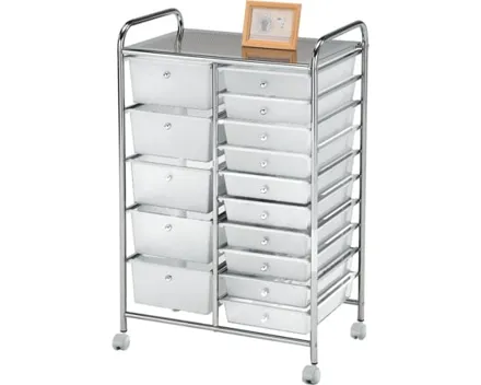 Regal Saar Metall chromfarben 64 x 98 x 39 cm