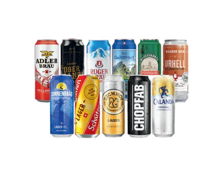 Regionale Biere ausgesuchte Sorten (in der jeweiligen Region erhältlich)