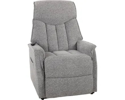Relaxsessel Aurora Stoff grau, elektrische Relaxfunktion und Aufstehhilfe