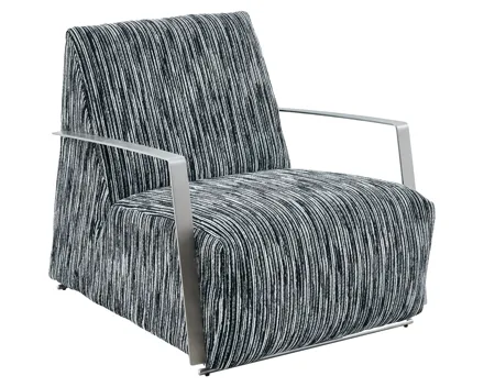 Relaxsessel Melange Stoff schwarz/weiss