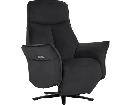 Relaxsessel Veluto Velvet anthrazit, elektrische Relaxfunktion
