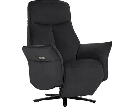 Relaxsessel Veluto Velvet anthrazit, elektrische Relaxfunktion