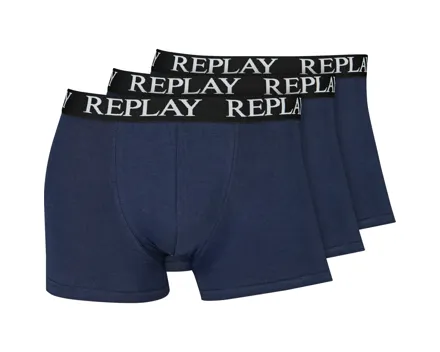Replay Herren-Boxershorts, navy, 3 Stück XXL