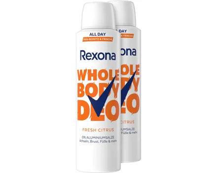 Rexona Aero Deo Spray Whole Body Fresh Citrus 2 x 150 ml
