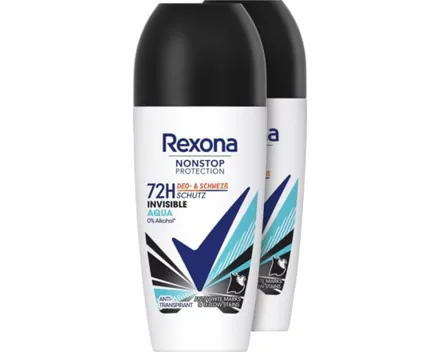 Rexona Roll-On Invisible Aqua 2 x 50 ml