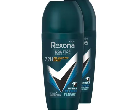 Rexona Roll-On Invisible Men 2 x 50 ml