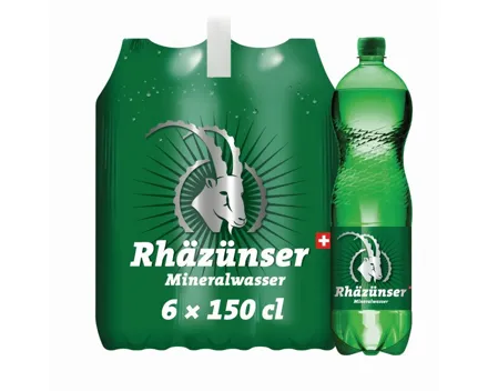 Rhäzünser Mineralwasser mit Kohlensäure 6x1,5l