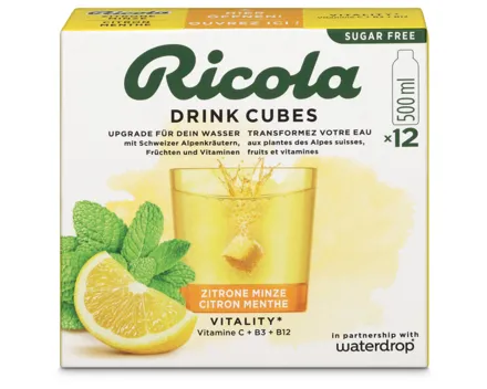 Ricola Drink Cubes Zitronen Minze 12St