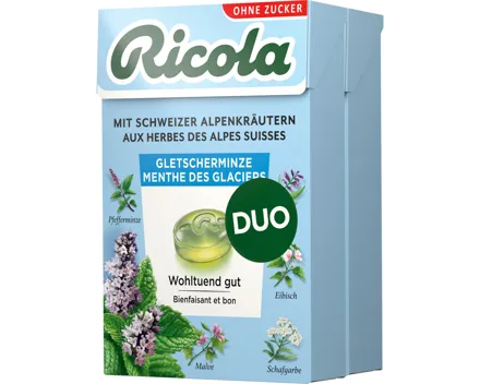Ricola Gletscherminze ohne Zucker 2x50g